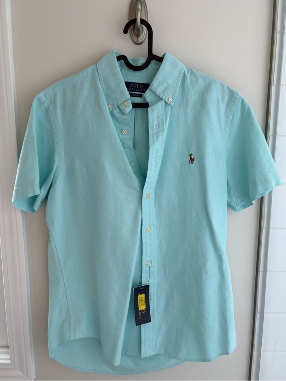 Ralph Lauren Short-Sleeve Button-Down Shirt - Aqua